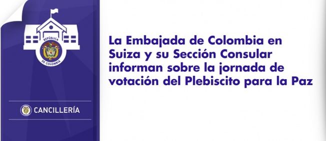 El Plebiscito en Suiza 2 de octubre 2016